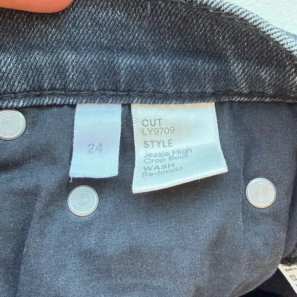 Reformation Jesse High Crop Boot Black Size 24 - Picture 3 of 5